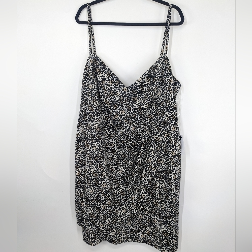 TEEZE ME Leopard Print Spaghetti Strap Dress